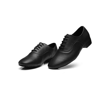 Men's Modern Dancing Shoes Leather Soft Bottom Men's Dance Shoe Latin Dance Shoes Dance Shoe Men's National Standard Square F