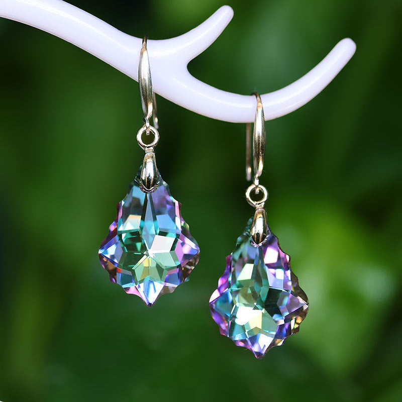 Ladies S925 Silver Needle Crystal Earrings Color 82cc89f2 011c 4c8c bb4b bda4659e59e2