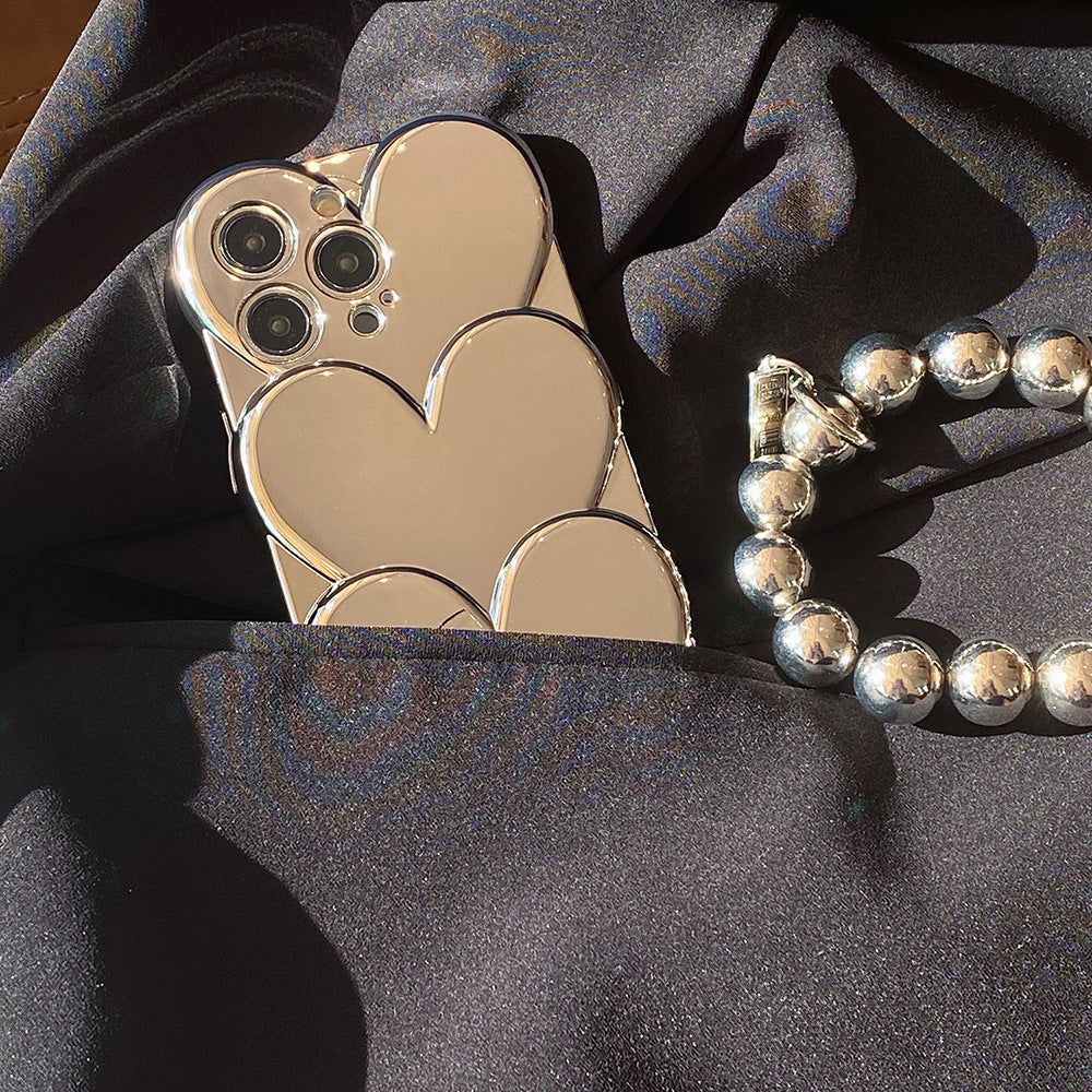 Electroplating Love Mobile Phone Case Three-dimensional Soft Shell 82f414e4 334e 40d6 b862 1a47ea72ca54