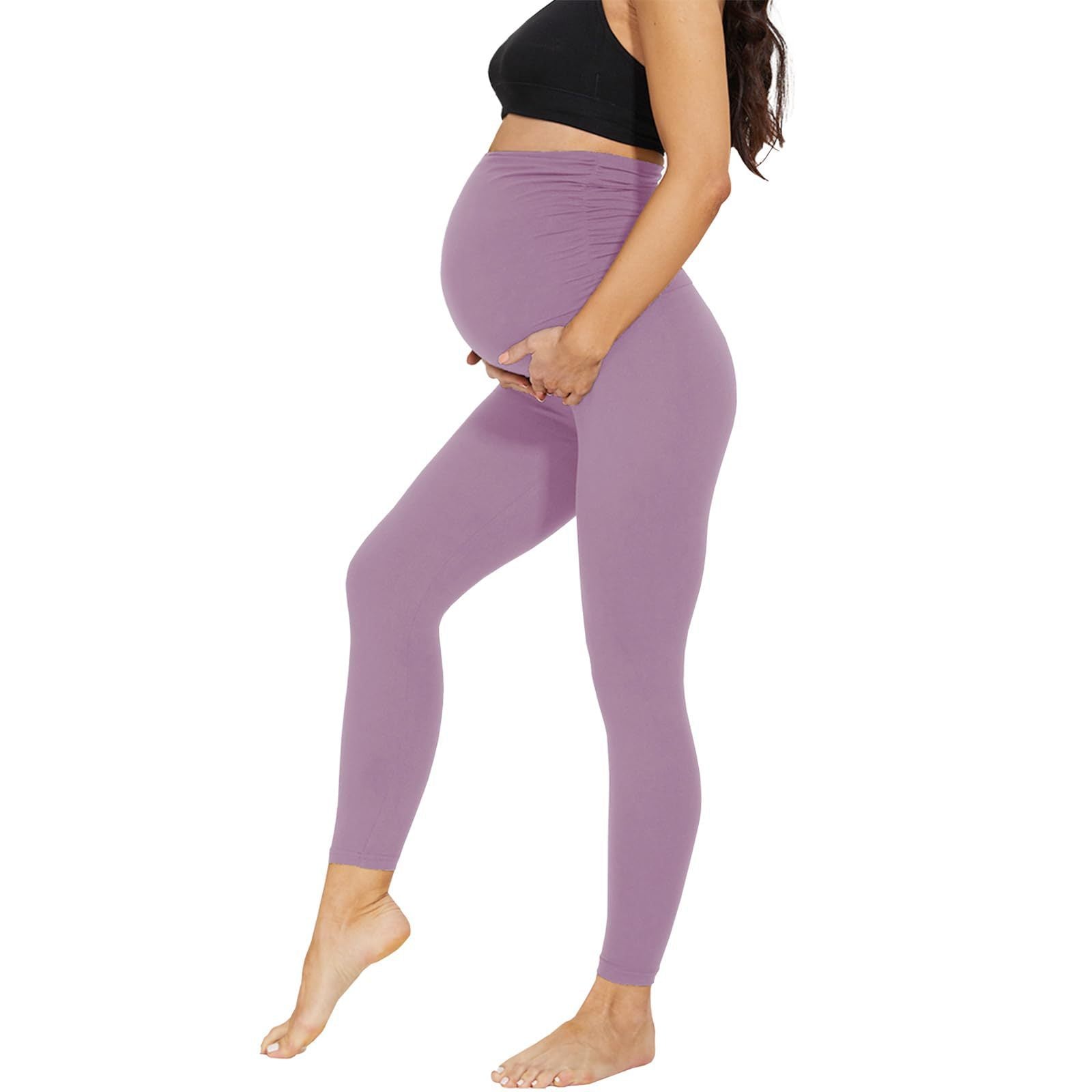 Pregnant Women's Cropped High Waist Fashion Casual Leggings 82f7b9e1 08f5 419a 8d3a a76173d26cea
