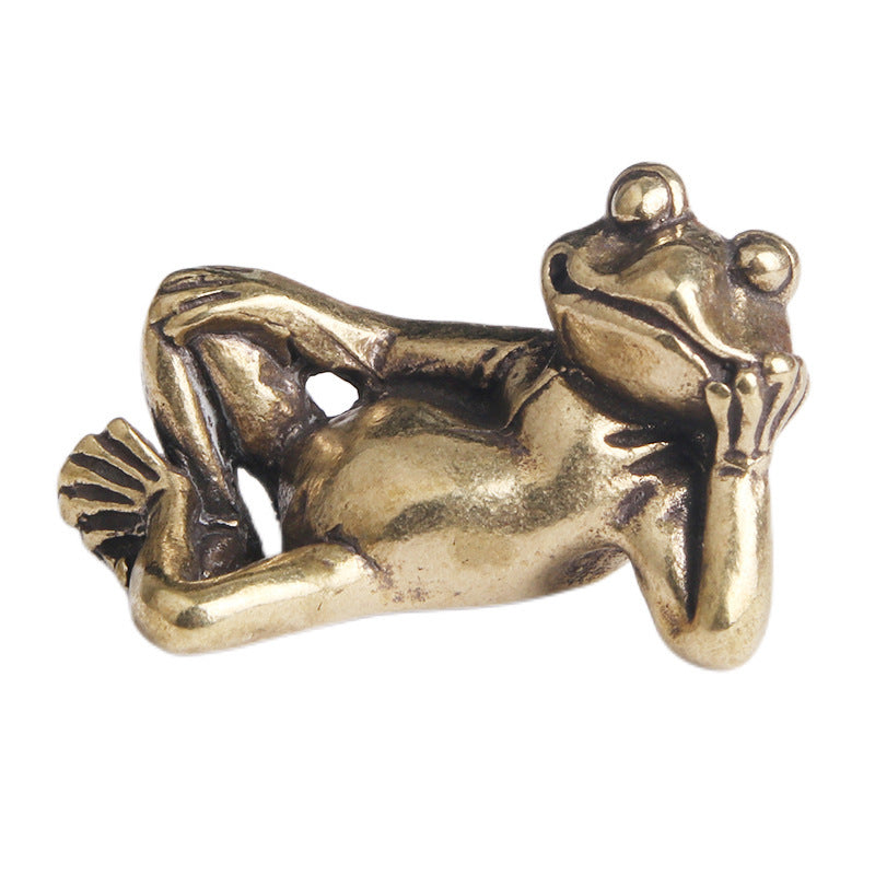 Pure Brass Old Sleeping Frog Creative Desktop Decoration 830aabc3 6dea 40f0 8651 d30d6deb267b