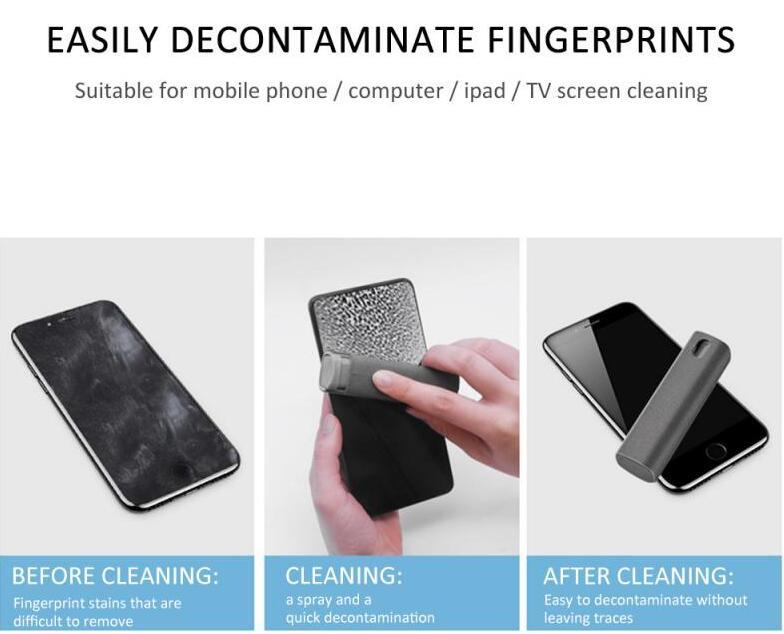 2 In 1 Phone Computer Screen Cleaner Kit For Screen Dust Removal Microfiber Cloth Set - 图片 4