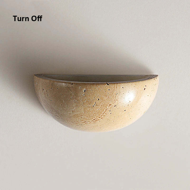Retro Yellow Cave Stone Bedroom Bedside Lamp Semicircle Living Room Corridor Wall Lamp 831f070e 53bd 4ab0 8e28 9b3c2f100ba6