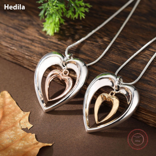 New Hollow Two-color Love Snake Bones Chain Pendant 832577c0 2d4f 4d63 92d4 d64b10e343ff trans