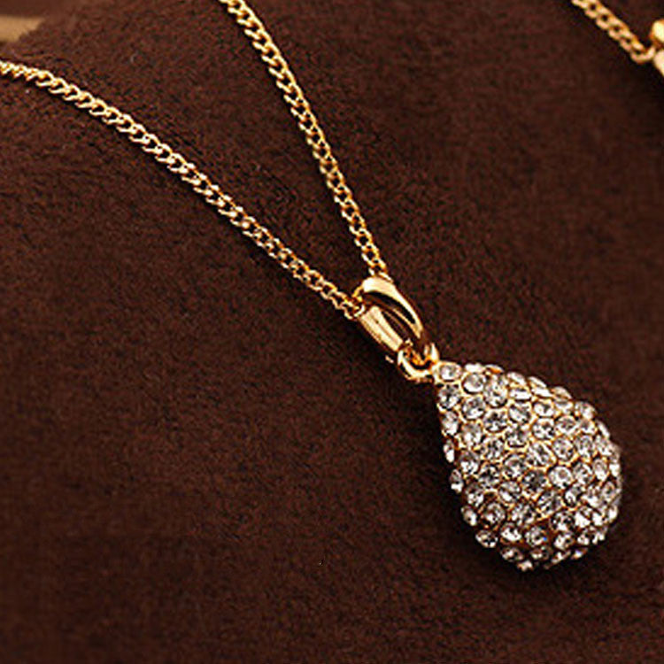 Fashion full diamond drop necklace 832841582846