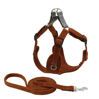 Suede Pet Chest Harness Dog Vest Leash 832eba11 1cfe 4a87 8727 755388ac29e2