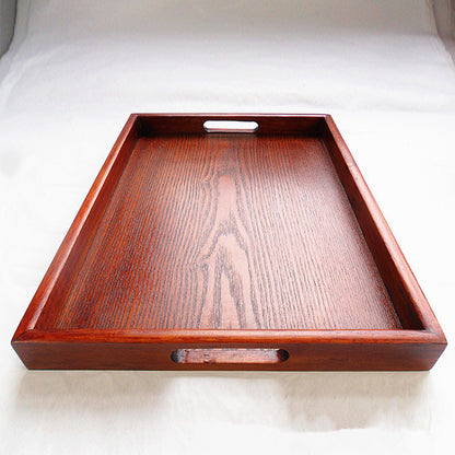 Japanese style rectangular black hotel wooden tray