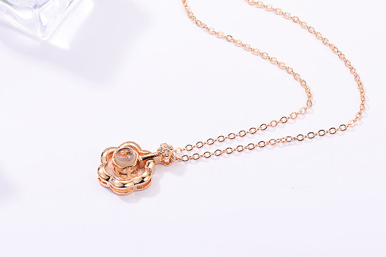 I love you 100 languages love memory projection necklace 835061716359