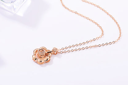 I love you 100 languages love memory projection necklace 835061716359
