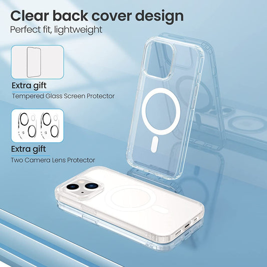 Transparent Magnetic Phone Case Tempered Film Lens Protector Set 8353c7fe 29d1 4ec0 b99c 589309338348
