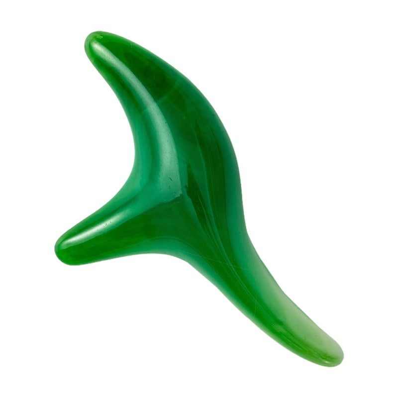 Resin Beeswax Triangle Sparrow Foot Massage Bird-shaped Acupoint Massager Triangle Manual Acupuncture Pen Amber Triple Fork 8