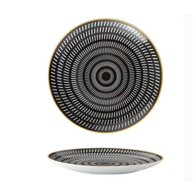 8-inch Nordic Style Geometric Series Ceramic Breakfast Plate Western Steak Flat Dish Plate Fruit Plate Decoration Hanging Plate - HD Wireless Product #11