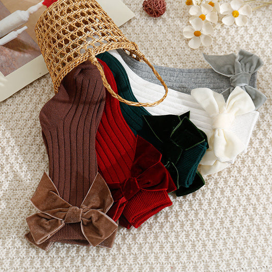 Children's Christmas New Year Lint Bowknot Baby's Socks 8372f482 1924 496f 9fe3 087ecdbebfa2