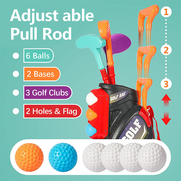 Children's Trolley Box Golf Toy Club Suit Educational Indoor Outdoor Sports Game 8373cac9 aefd 406e aa57 36dd7c24e912