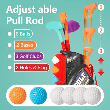 Children's Trolley Box Golf Toy Club Suit Educational Indoor Outdoor Sports Game 8373cac9 aefd 406e aa57 36dd7c24e912