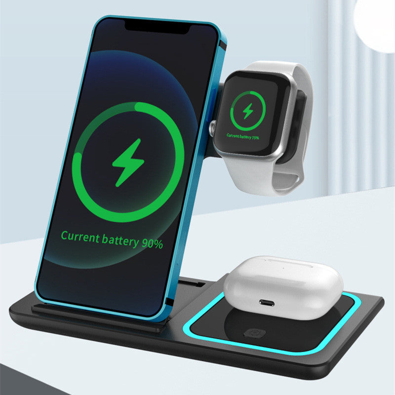 Three-in-one Wireless Foldable Twin Coil Charger - 图片 1