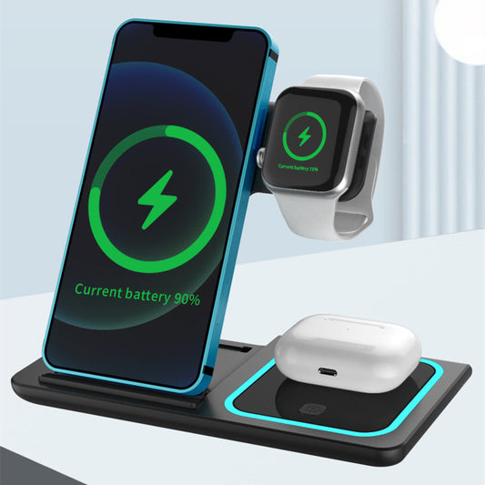 Three-in-one Wireless Foldable Twin Coil Charger - 图片 1
