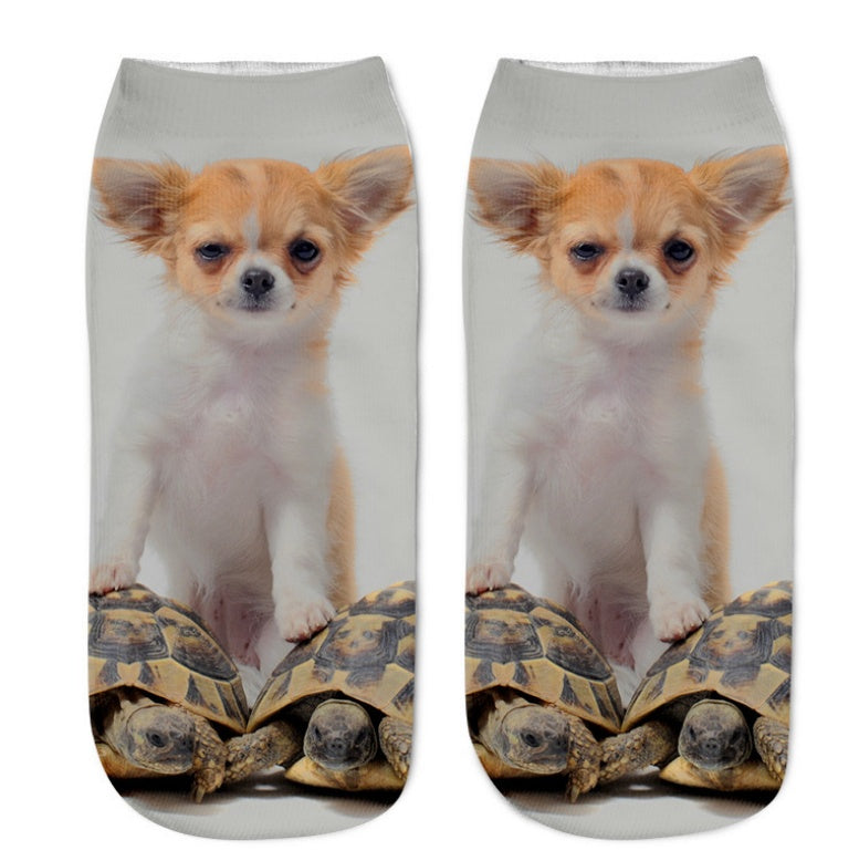 Popular Funny Unisex Short Socks 3D Cat Printed Anklet Socks Casual Socks 83859389908