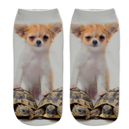 Popular Funny Unisex Short Socks 3D Cat Printed Anklet Socks Casual Socks 83859389908