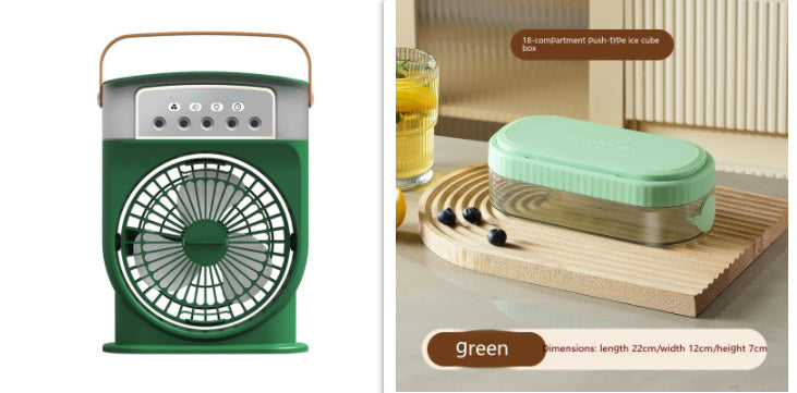 Portable USB Air Conditioner Cooling Fan With 5 Sprays 7 Color Light 600ML Water Tank Spray Mist Air Cooler Humidifiers 83943