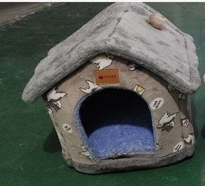 Foldable Dog House Pet Cat Bed Winter Dog Villa Sleep Kennel Removable Nest Warm Enclosed Cave Sofa Pets Supplies 83c47af8 c7