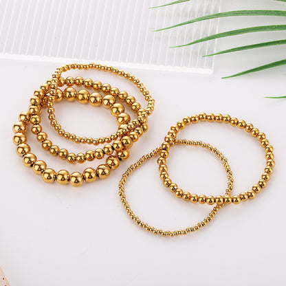 Women's Stainless Steel Bead Bracelet Jewelry 83cd5f25 cf12 47af 9f7b 544c3c6aa1ed