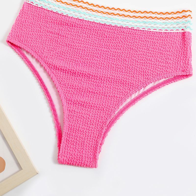 High Waist Split Bikini Solid Color 83ea6e89 c35d 4351 83f2 dadf2509d826