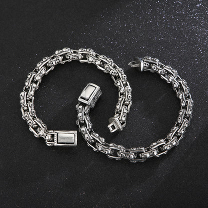 Old Punk Skull Titanium Steel Men's Bracelet 83f8de73 bffc 4018 9a0c 2b05ebb7f7af