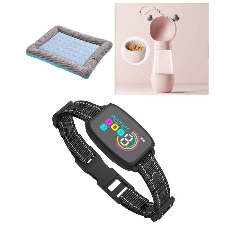 Smart Automatic Anti Barking Dog Collar Rechargeable Bark Stopper Stop Barking HD Digital Display IP67 Waterproof Collar For 