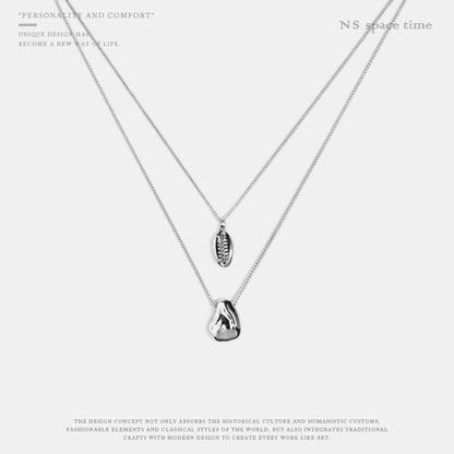 Temperament Fashion Double Layered Pearl Shell Pendant Clavicle Chain Female 840f6916 7800 4c17 ae14 c7a8cf0ef443