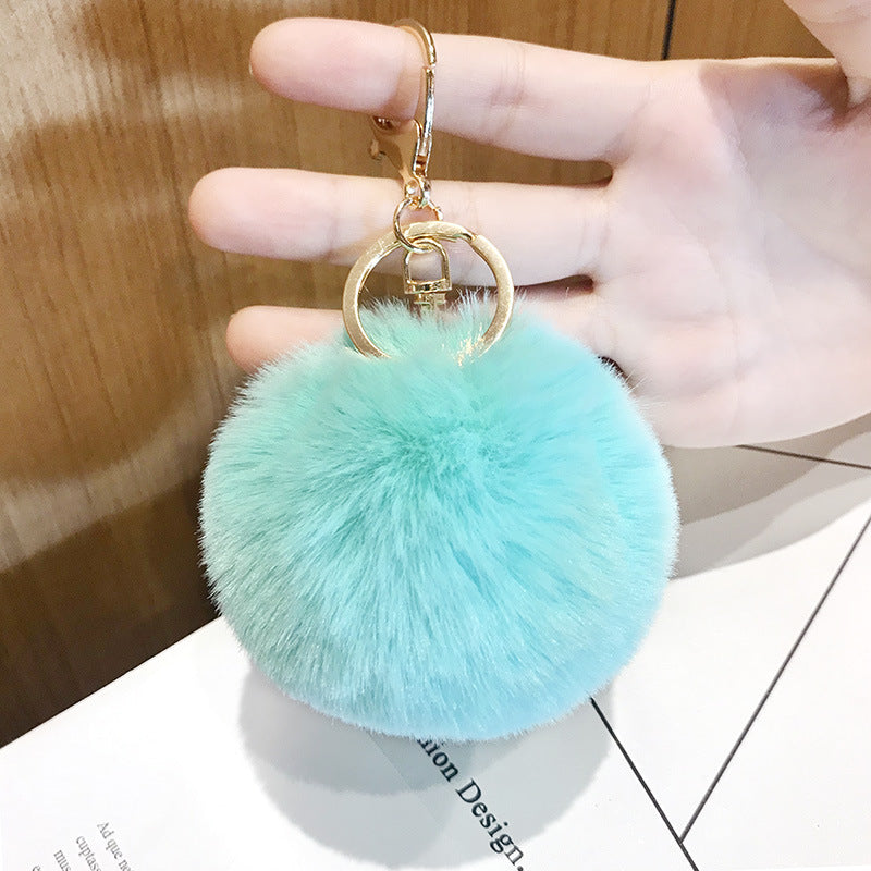 Imitated lazy rabbit fur ball car keychain pendant 841506426288
