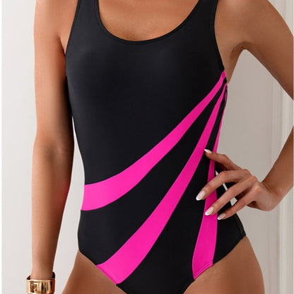 Sports Sports Swimsuit Color Matching One-piece Backless European And American Style 8415eba4 95ff 4664 833b 76c24b72350f fin