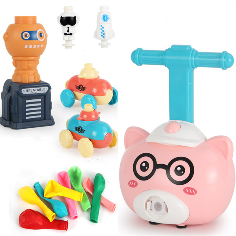 Power Balloon Launch Tower Toy Puzzle  Education Inertia Air Power Balloon Car Science Experimen Toy For Children Gift 843576