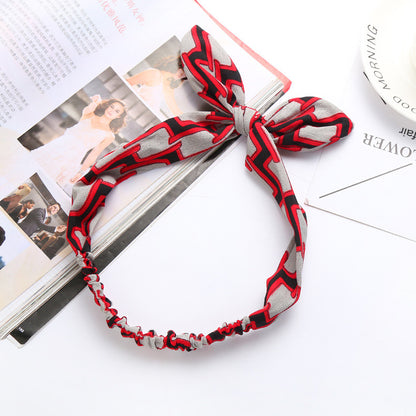 Big bow tie bunny ears headband 8438663539793