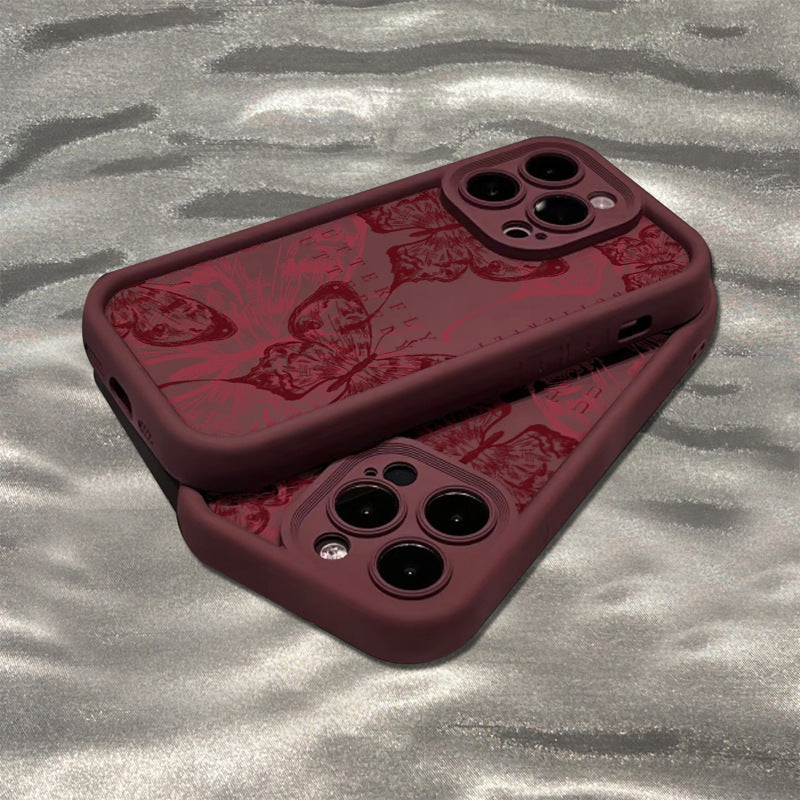 Wine Red Butterfly Fashion Girl Phone Case 84548583 1d66 4969 9945 ccea64c08ff2