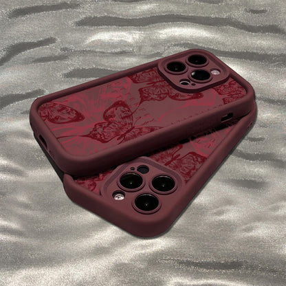 Wine Red Butterfly Fashion Girl Phone Case 84548583 1d66 4969 9945 ccea64c08ff2