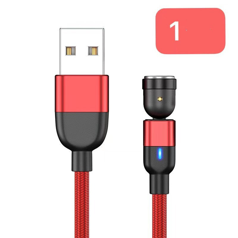 Magnetic Data Cable Threeinone 540-degree Rotation  Charging Cable Suitable - 图片 3