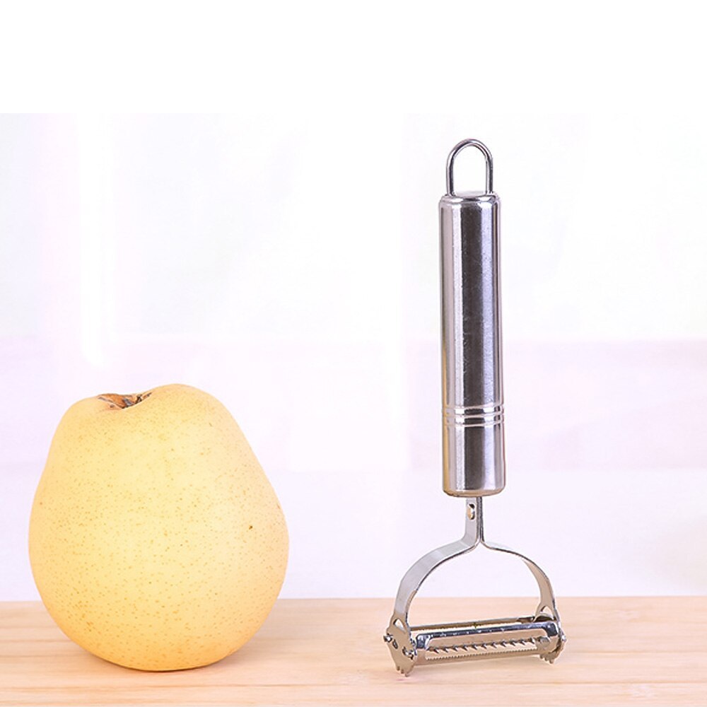 2 in1 Stainless Steel Potato Grater Julienne Peeler Kitchen Accessories Vegetables Peeler Double Planing Grater Kitchen Tools - HD Wireless Product #4
