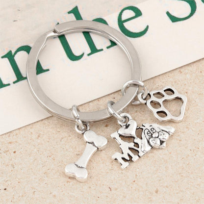 Pet I Love My Dog Bone Paw Keychain 84901376 7189 4c6a 91ef d0bae9502ec9