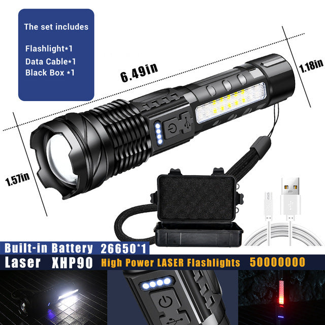 White Laser Waterproof Strong Light Flashlight 84a08587 fe1b 447e 85b7 df465582114c