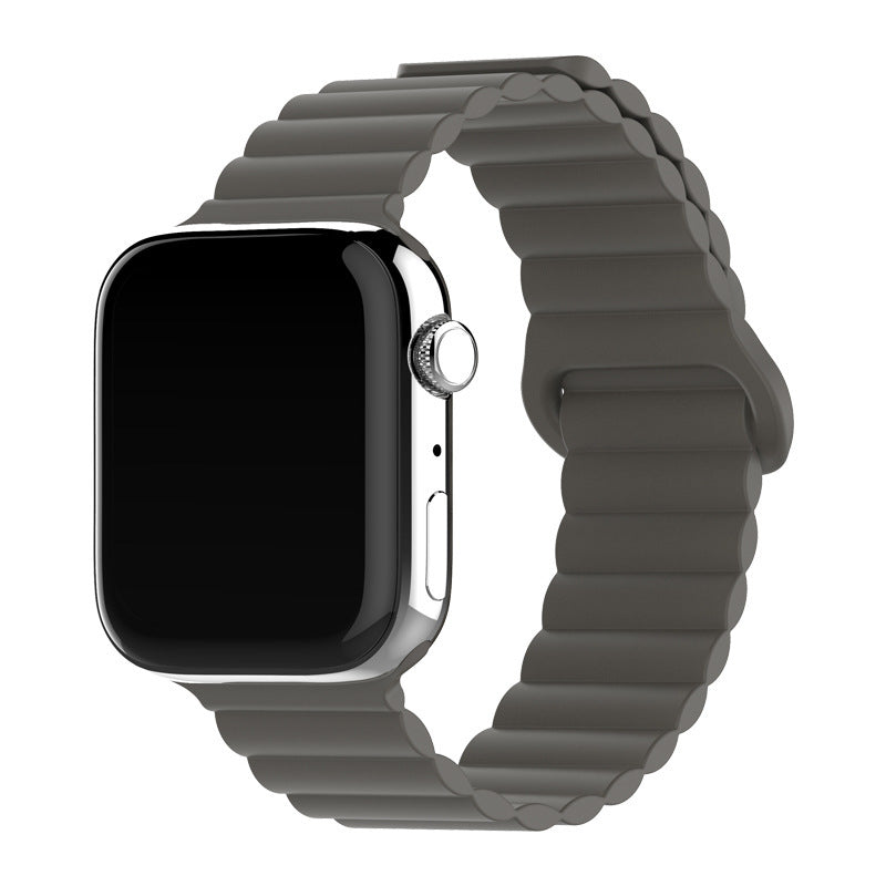 Two-color Silicone Magnetic Back Ring Buckle Watch Band 84b4ba76 93a7 4a86 9802 81132c2d2be8