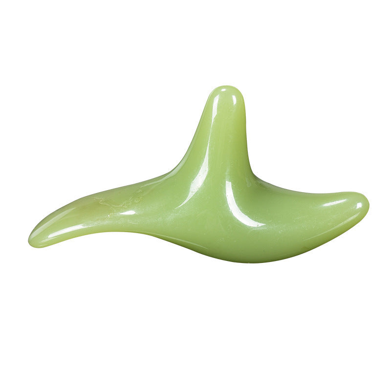 Resin Beeswax Triangle Sparrow Foot Massage Bird-shaped Acupoint Massager Triangle Manual Acupuncture Pen Amber Triple Fork 8