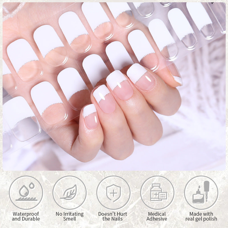 Japanese Style Nail Beauty Gel Stickers Semi-curing French Gel 84e39492 bacd 497a 9819 9d7c8bb0e5db