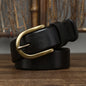3.3CM Wide Copper Buckle Trendy Fashion Retro Belt Men - HD Wireless Product #9