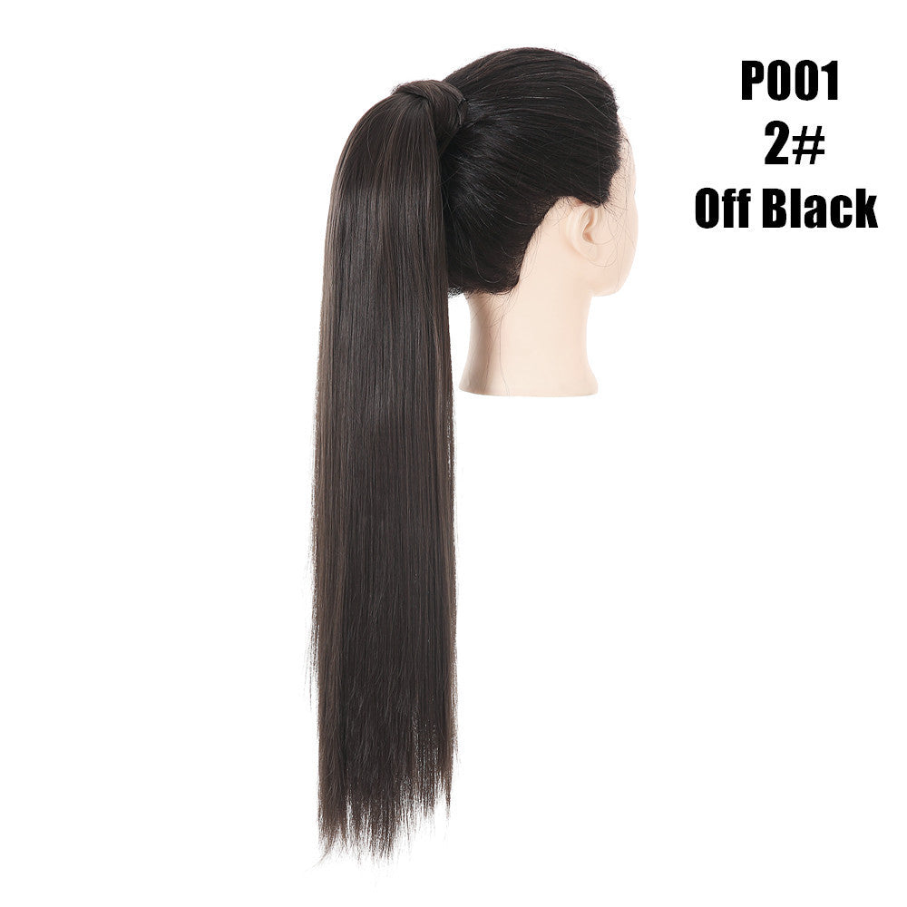 Long Straight Hair Ponytail High Temperature Matte Silk Velcro Winding Wig 85065530 18de 4a1e 8664 bbdd231b14d6
