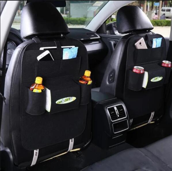 Universal Multifunctional Car Seat Bag with Foldable Table PU Leather Multi-pocket 851771907488
