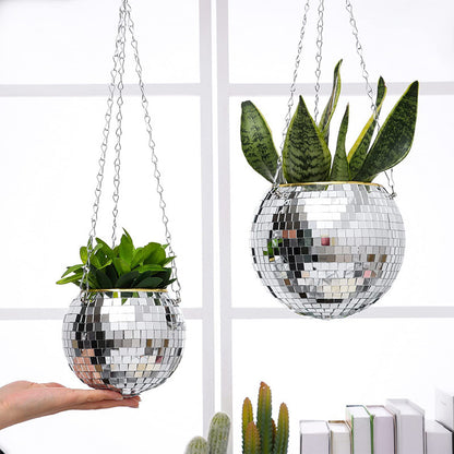 Cross-border Disco Ball Planter Hanging Mirror Spherical Plastic Flowerpot 851b923e a09c 462f 813c 2ca2a032c902