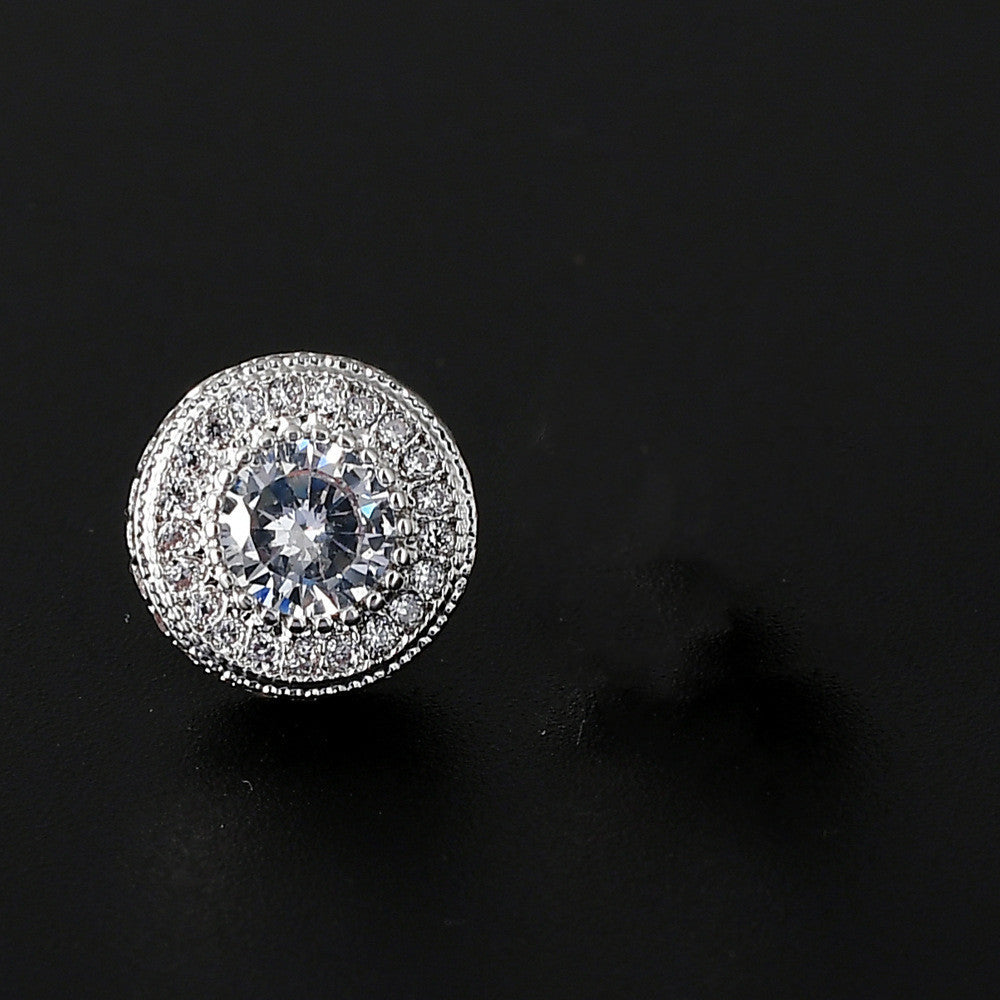 Round Full Zircon Hip Hop Personality Earrings Men And Women Trendy Diy Earrings 852d2202 5295 4725 90dc 952734c32fc1
