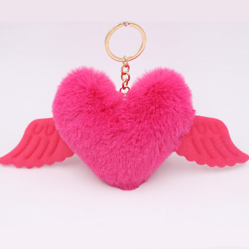Heart Wool Ball Keychain Pendant 8532037b 8186 4446 8cca eadeaa05f21f