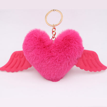Heart Wool Ball Keychain Pendant 8532037b 8186 4446 8cca eadeaa05f21f